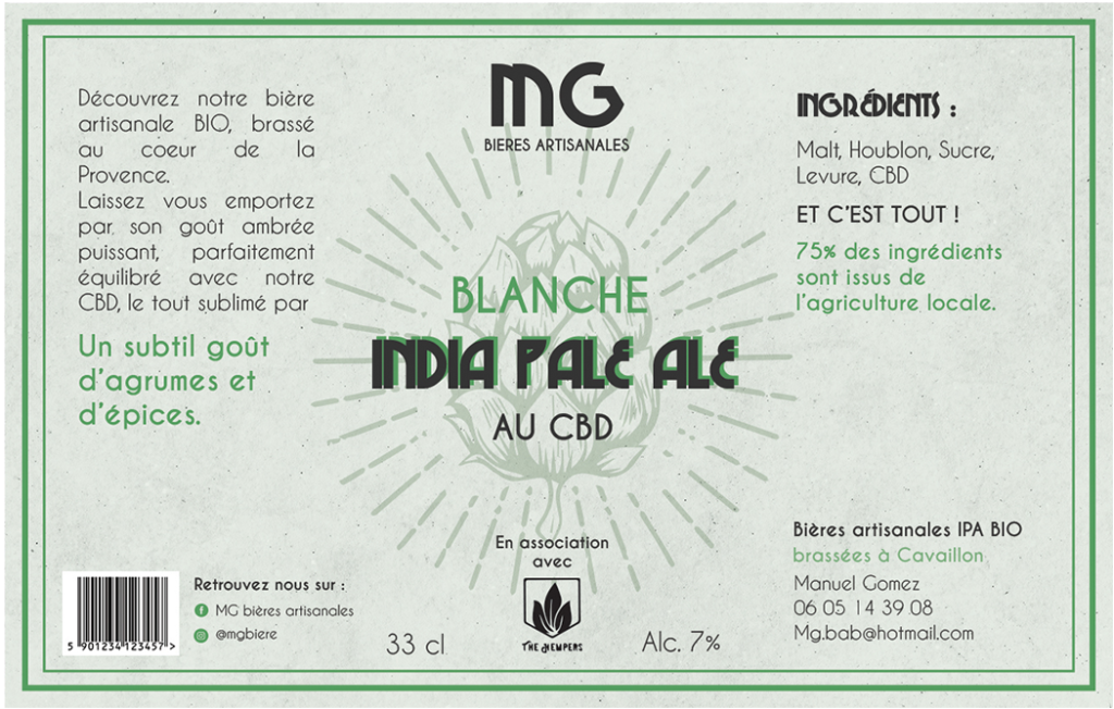 design étiquette bières Blanche MG Bières